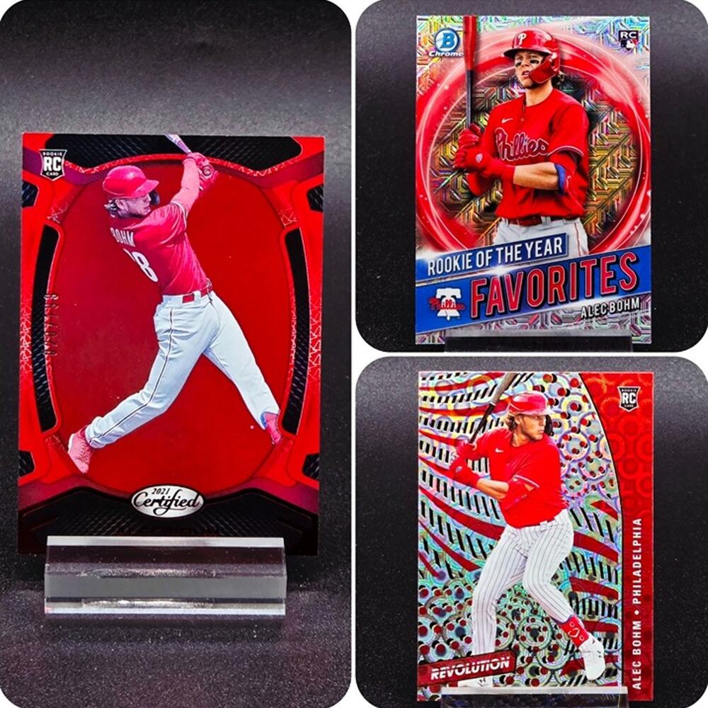Alec Bohm Revolution Groove Rookie Mojo Certified Red /199 RC Phillies Star